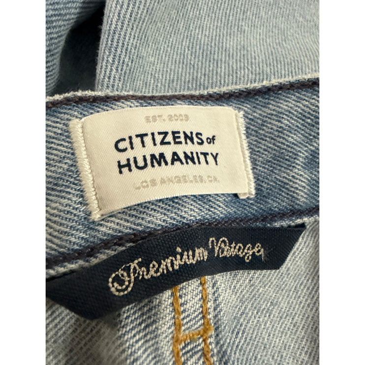 NEW Citizen of Humanity Annabelle Blue High Rise Distressed Denim Jean Shorts 25