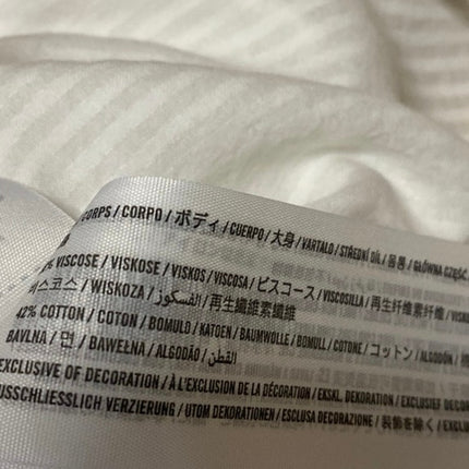 Abercrombie & Fitch Women's White Striped Long Sleeve Button Up Shirt Top Size S