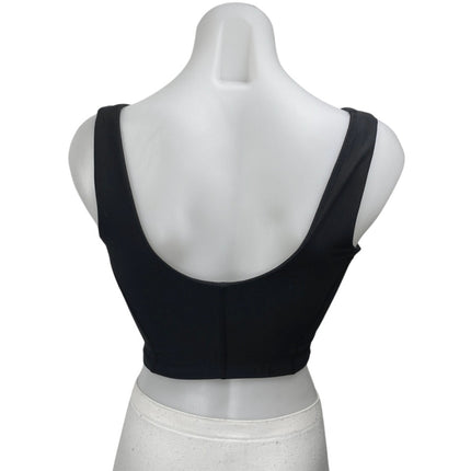 Abercrombie & Fitch YPB Black Sleeveless Zip Up Activewear Crop Tank Top Size S