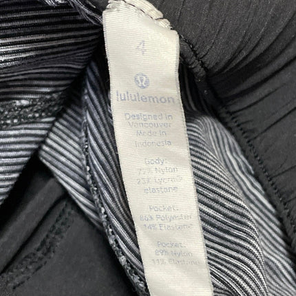 Lululemon Jet Women's Heather Black Mid Rise Slim Tapered Trousers Pants Size 4