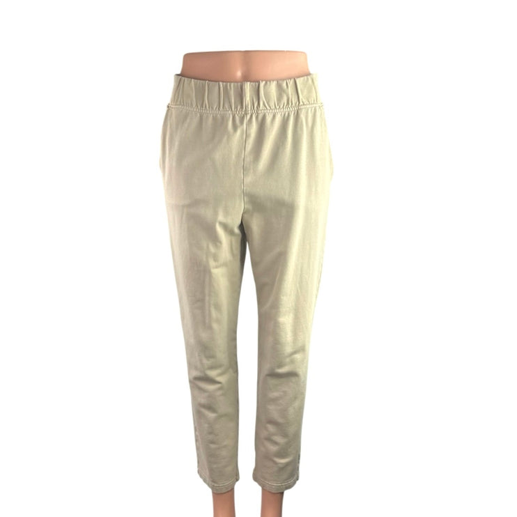 Aritzia Babaton Weekender Beige Straight Tapered Casual Lounge Trousers Pants S
