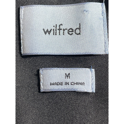 Aritzia Wilfred Shine Satin Bustier Black Square Neck Sleeveless Crop Tank Top M