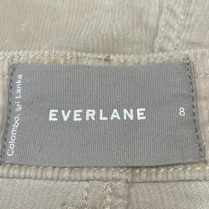 Everlane Cream White Corduroy Wide Leg High Waisted Baggy Trousers Dress Pants 8