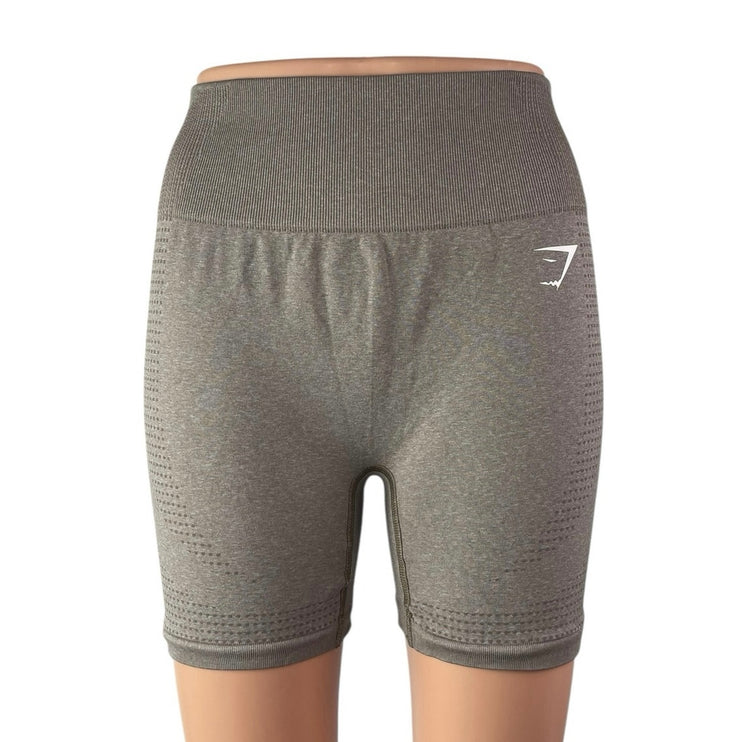 Gymshark Women's Gray High Rise Yoga Workout Running Athletic Biker Shorts S/M