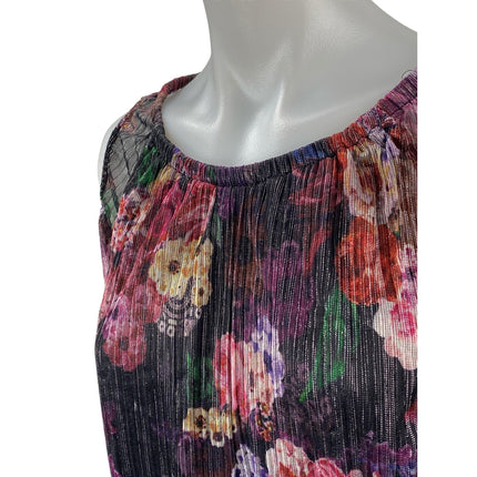 INC International Concepts Multicolor Floral Cold Shoulder Peasant Blouse Top XS