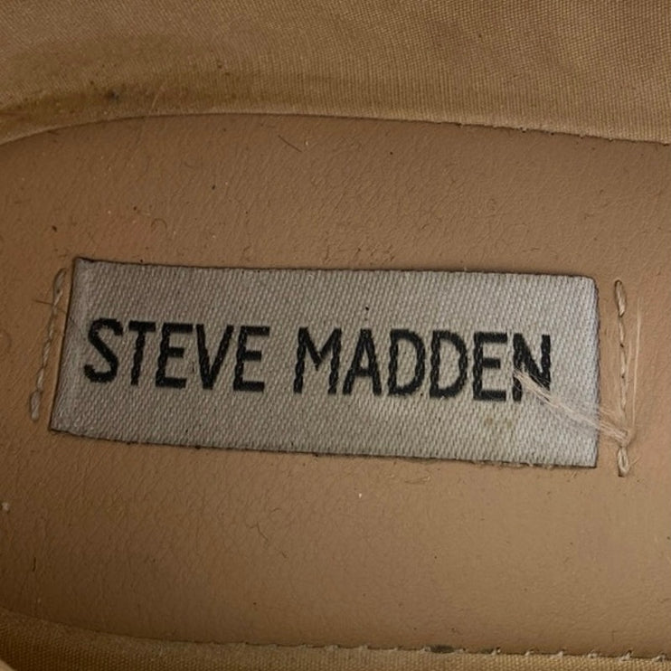 STEVE MADDEN Caddie White Rhinestone Jeweled Mary Jane Ballet Flats Shoes Sz 9M