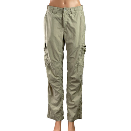 Columbia Olive Green Mid Rise Straight Leg Pockets Cargo Trousers Pants Size 30