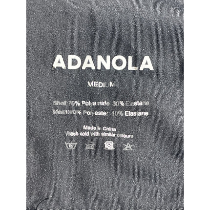 Adanola Women's Black Yoga Workout Running Athletic Sports Bra Crop Top Size M