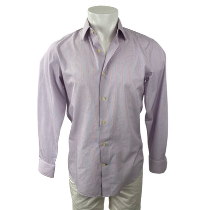 Banana Republic Men's Striped Collared Long Sleeve Slim Button Down Shirt Top S