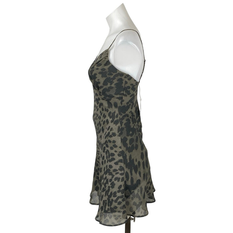 NEW Topshop Multicolor Leopard Animal Print Sleeveless Cami Mini A-line Dress 2