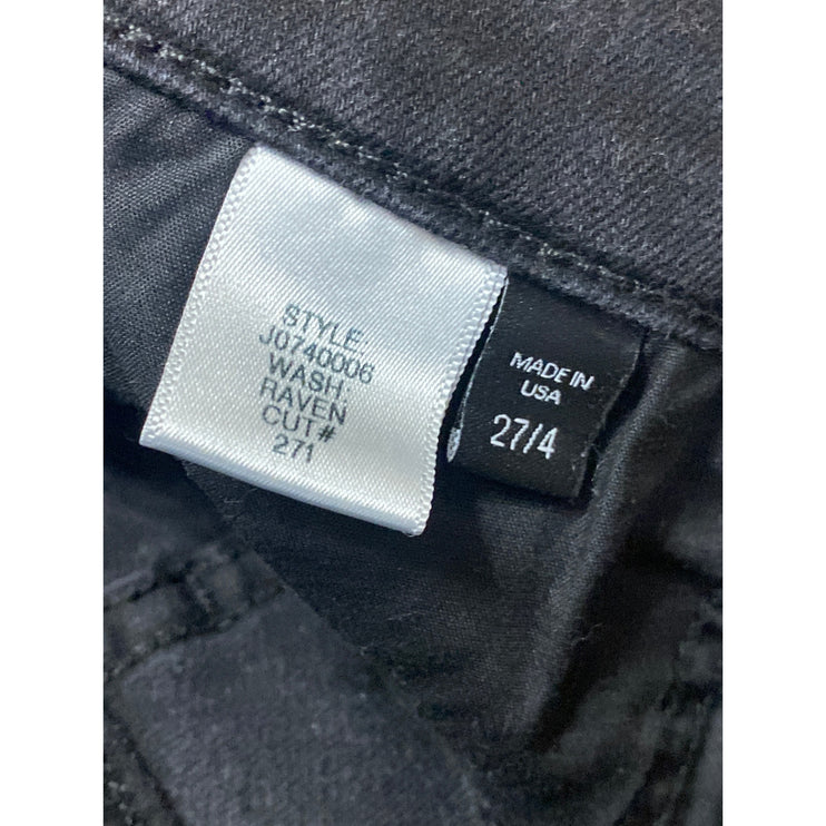 Veronica Beard Women's Black Button Fly High Rise Skinny Denim Jeans Size 27