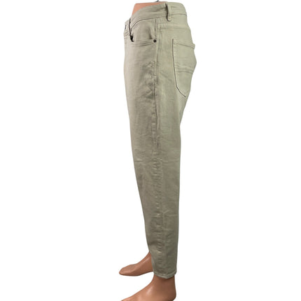 MNG Mango Men's Beige Khaki Mid Rise Casual Straight Leg Trousers Pants Size 36