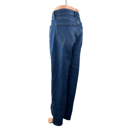 Uniqlo Women's Blue High Waisted Medium Wash Straight Leg Denim Jeans Size L