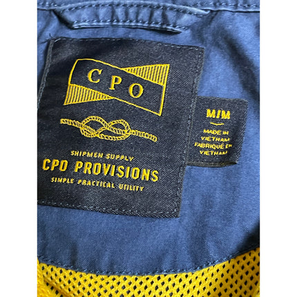 CPO Provisions Men's Blue Colorblock Full Zip Long Sleeve Windbreaker Jacket M