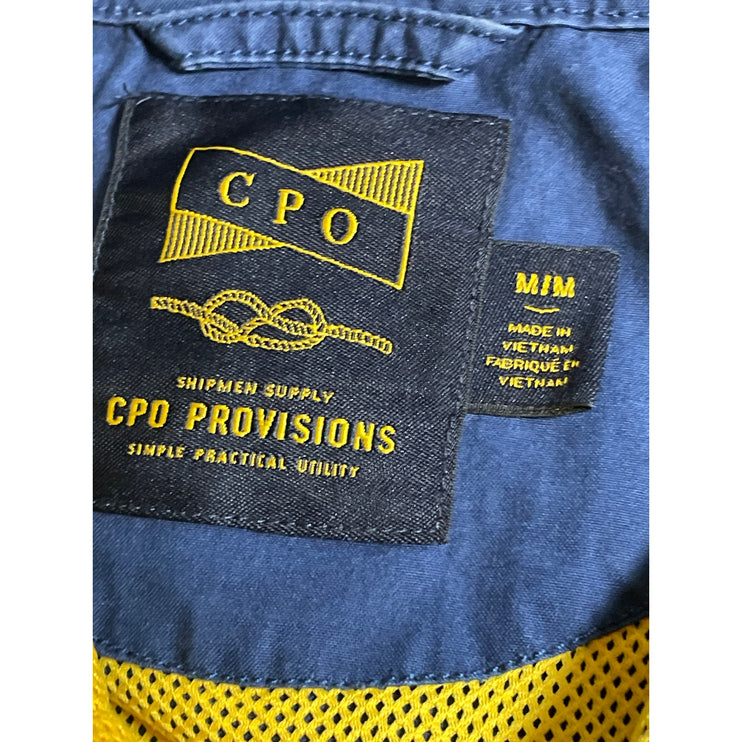 CPO Provisions Men's Blue Colorblock Full Zip Long Sleeve Windbreaker Jacket M