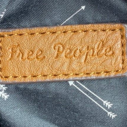 Free People Women's Brown Vegan Faux Leather Zip Closure Clutch Pouch Hand Bag