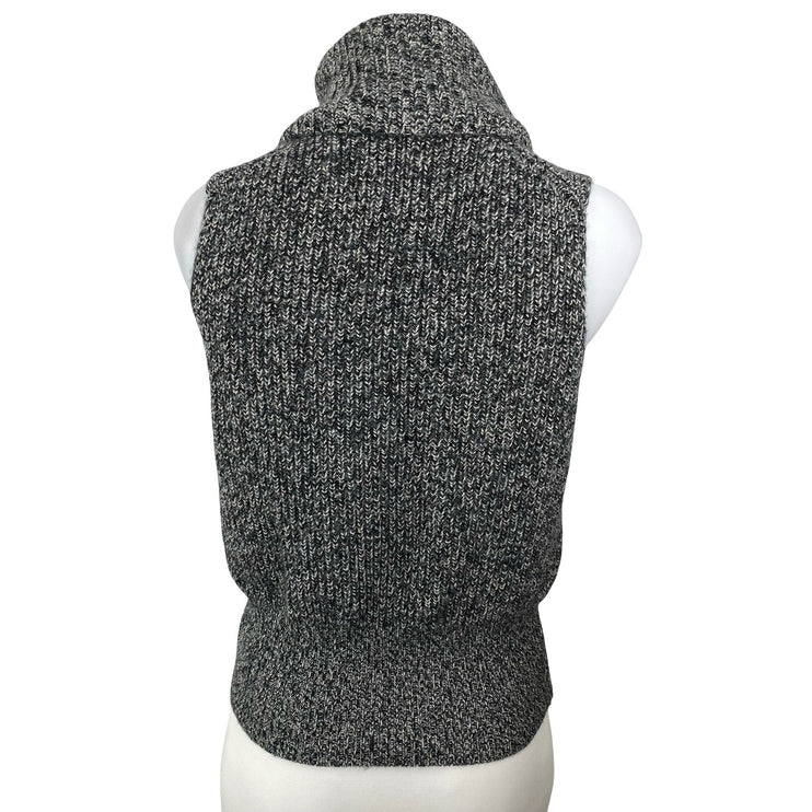 Theory 100% Cashmere Women's Gray Turtleneck Sleeveless Tank Vest Sweater Top S