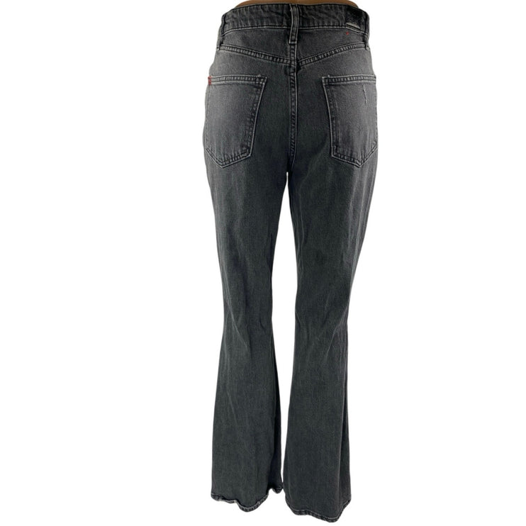 Urban Outfitters BDG Black Distressed High Rise Flared Bootcut Denim Jeans Sz 27