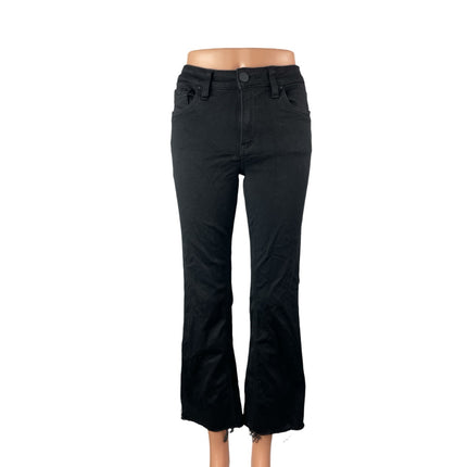 KUT From The Kloth Kelsey Ankle Flare Women's Black Mid Rise Denim Jeans Size 0