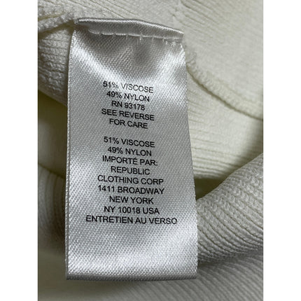Industry Women's Off White Sleeveless Scoop Neck Henley Sweater Vest Tank Top M
