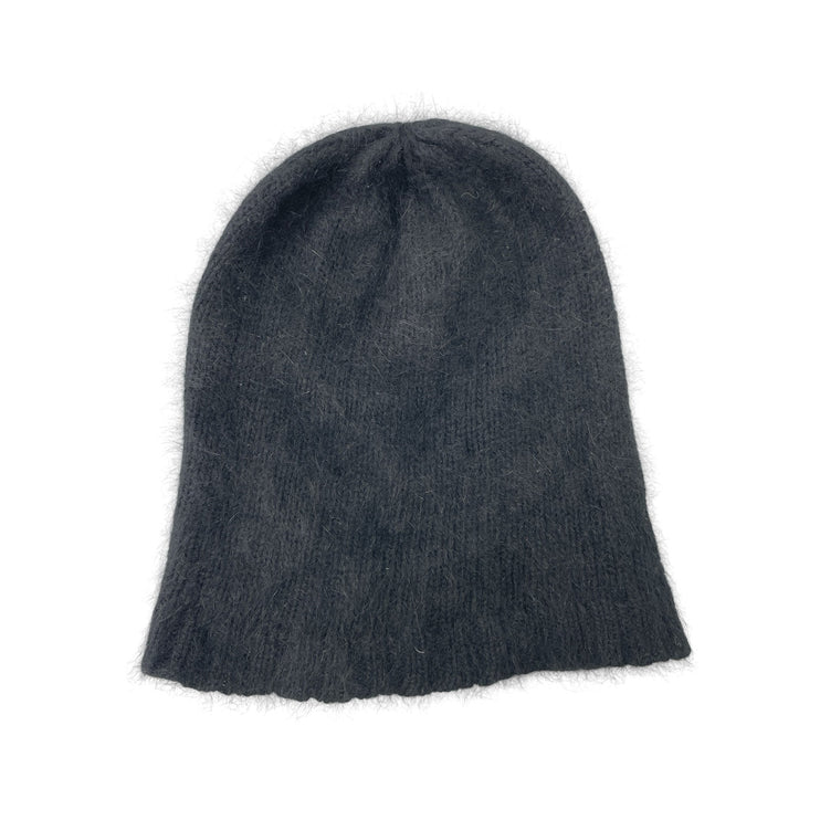 Puma Women's Black Fuzzy Eyelash Knit Winter Snow Beanie Bonnet Cap Hat Size OS