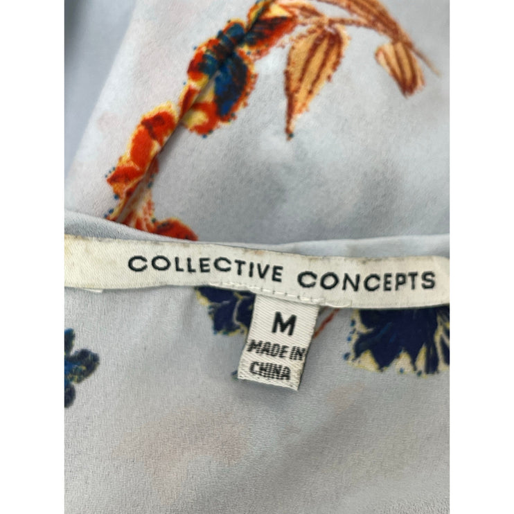 Collective Concepts Floral Sleeveless Cami Halter Neck Flare Mini A-Line Dress M