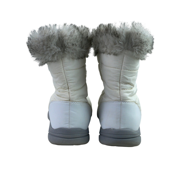 Everlast Piper White Fur Lined Round Toe Winter Snow Puffer Ankle Boots Size 11