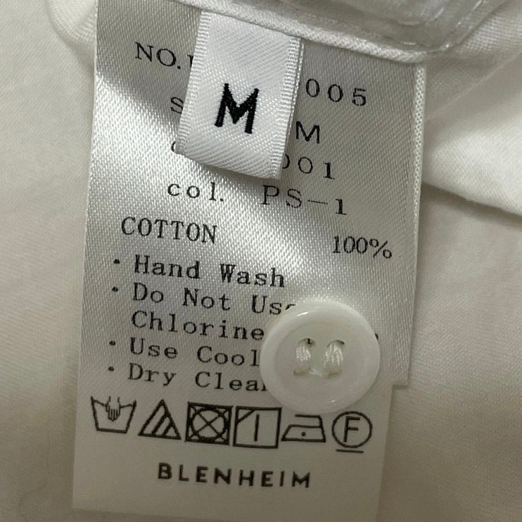Blenheim Women's White Long Sleeve Collared Career Button Down Shirt Top Size M