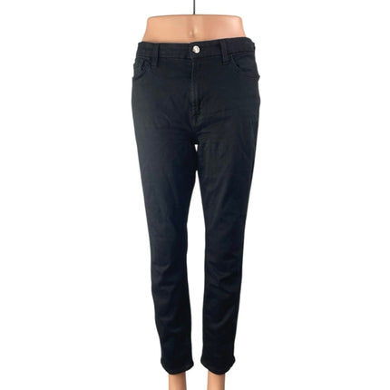 Jen7 7 For All Mankind Black High Waisted Slim Skinny Y2k Denim Jeans Size 10
