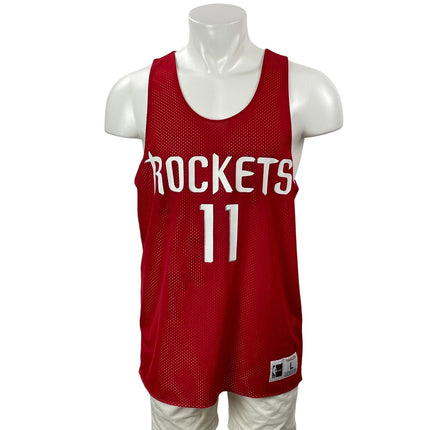 Mitchelle & Ness Men's Red Houston Rocket Yao Ming 11 Basketball Jersey Top Sz L
