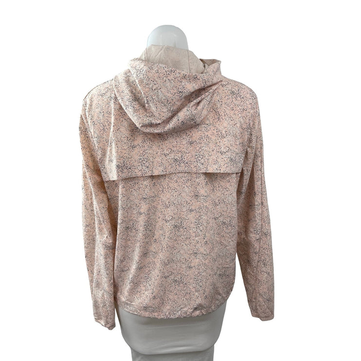 Outdoor Voices Light Pink Speckled Hoodie Hooded Zip Windbreaker Jacket Size XS