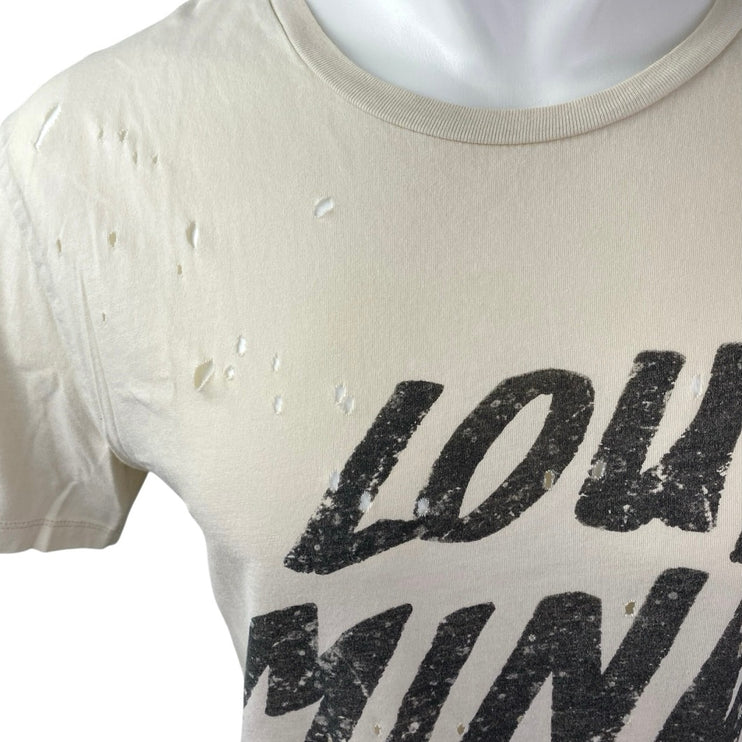 Zara Men's Beige Loud Minds Graphic Print Short Sleeve T Shirt Tee Top Size S