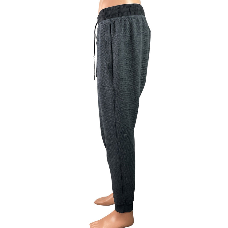 Lululemon Men's Gray Black Drawstring Fitness Athletic Jogger Sweat Pants Size M