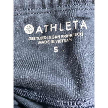 Athleta Women's Blue Colorblock Mid Rise Yoga Workout Athletic Leggings Pants S