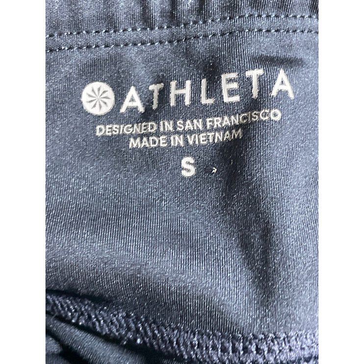 Athleta Women's Blue Colorblock Mid Rise Yoga Workout Athletic Leggings Pants S