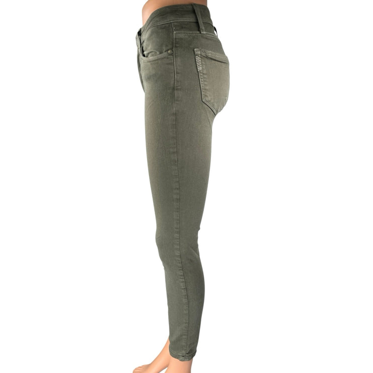 Paige Hoxton Ankle Women's Gray Mid Rise Casual Skinny Denim Jeans Size 25