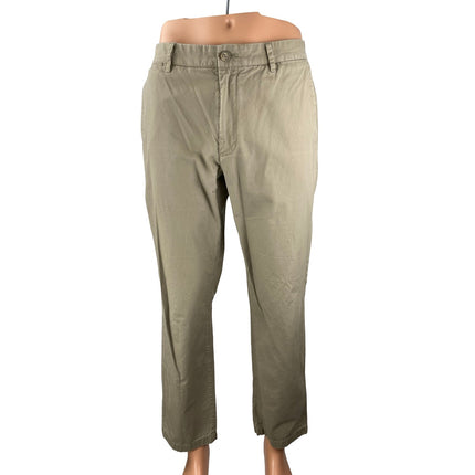 Bonobos Men Tan Beige Khaki Slim Fit Straight Chino Dress Trousers Pants Size 35