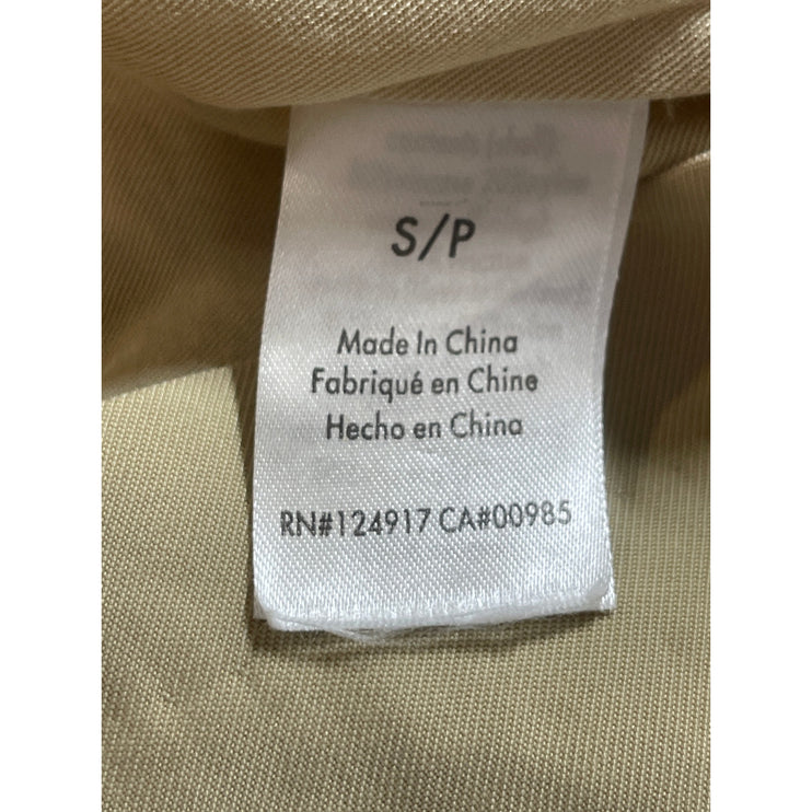 Danielle Bernstein Women's Beige Khaki Pleated Twill Mini Pencil Skirt Size S/P