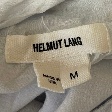 Helmut Lang Women's Light Gray 3/4 Sleeve V Neck Drape Blouse Shirt Top Size M