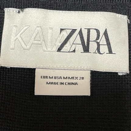 Zara Womens Black Sleeveless Cami Camisole Stretch Knit Cropped Tank Top Size M