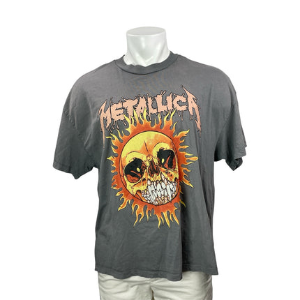 H&M Divided Men's Gray Short Sleeves Metallica Logo Graphic Tee T-shirt Top Sz S
