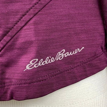 Eddie Bauer Women's Maroon Long Sleeve Half Zip Pullover Sweatshirt Top Size S