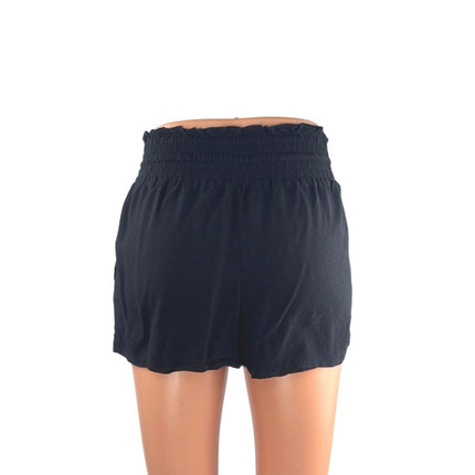 Abercrombie & Fitch Women's Black Elastic Waist Casual Lounge Beach Shorts Sz XS