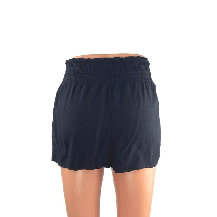 Abercrombie & Fitch Women's Black Elastic Waist Casual Lounge Beach Shorts Sz XS
