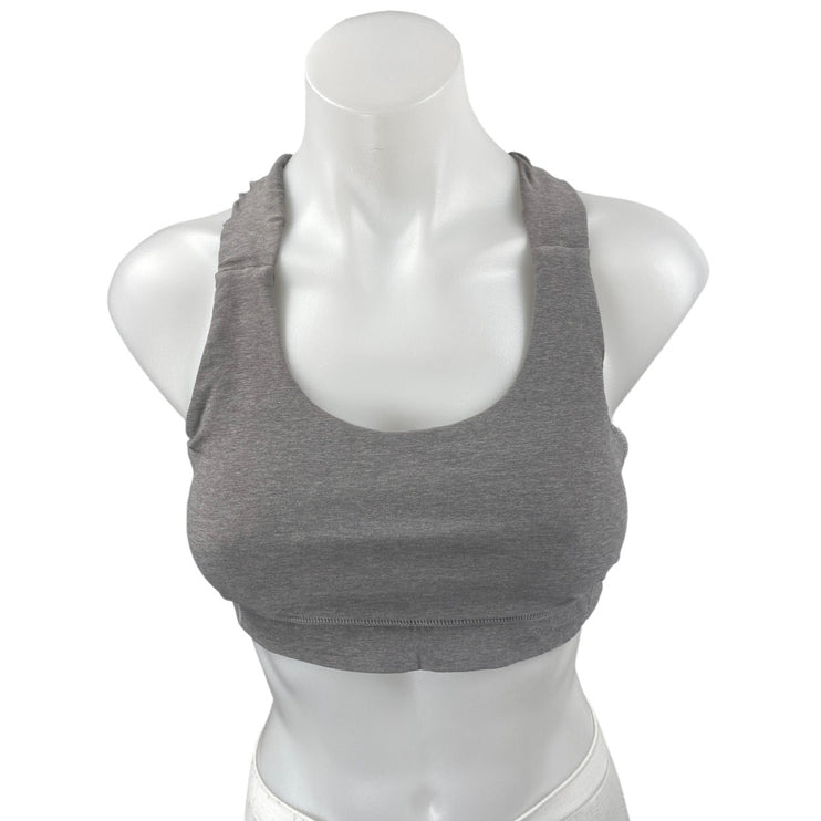 Lululemon Women's Gray Sleeveless Strappy Yoga Athletic Sports Bra Crop Top 4