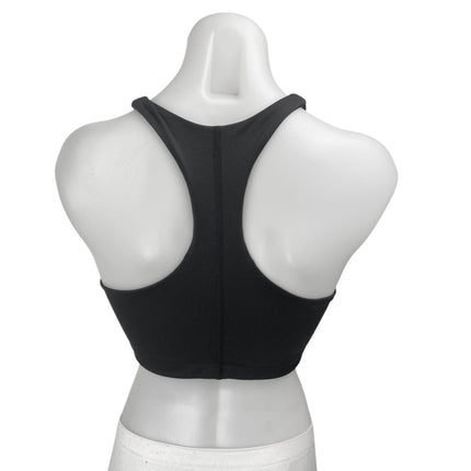 Soul Black Sleeveless Rib Knit Racerback Activewear Sports Bra Crop Tank Top S