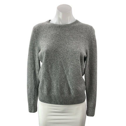 Quince 100% Cashmere Women's Heather Gray Long Sleeves Knit Crew Sweater Top S