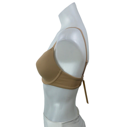NEW SKIMS Women's Beige Seamless Adjustable Straps Underwire T-shirt Bra Sz 32D