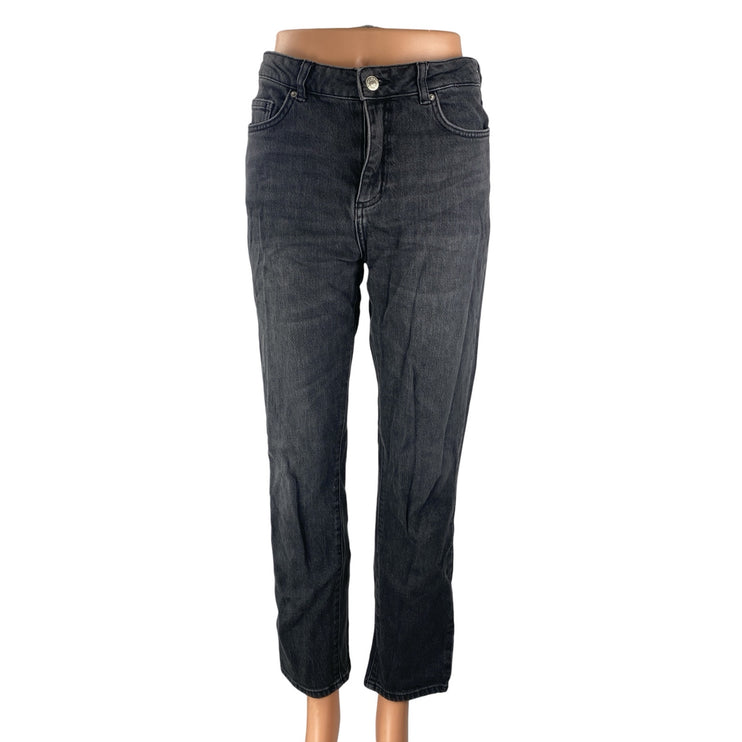 Vero Moda Women's Black High Waisted Y2k Slim Straight Denim Jeans Size 27x32