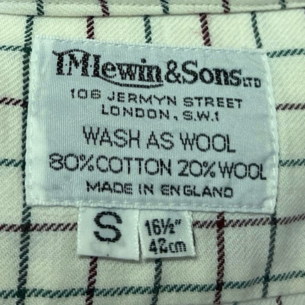 T.M. Lewin & Sons Mens Multicolor Wool Long Sleeve Button Down Dress Shirt Top S